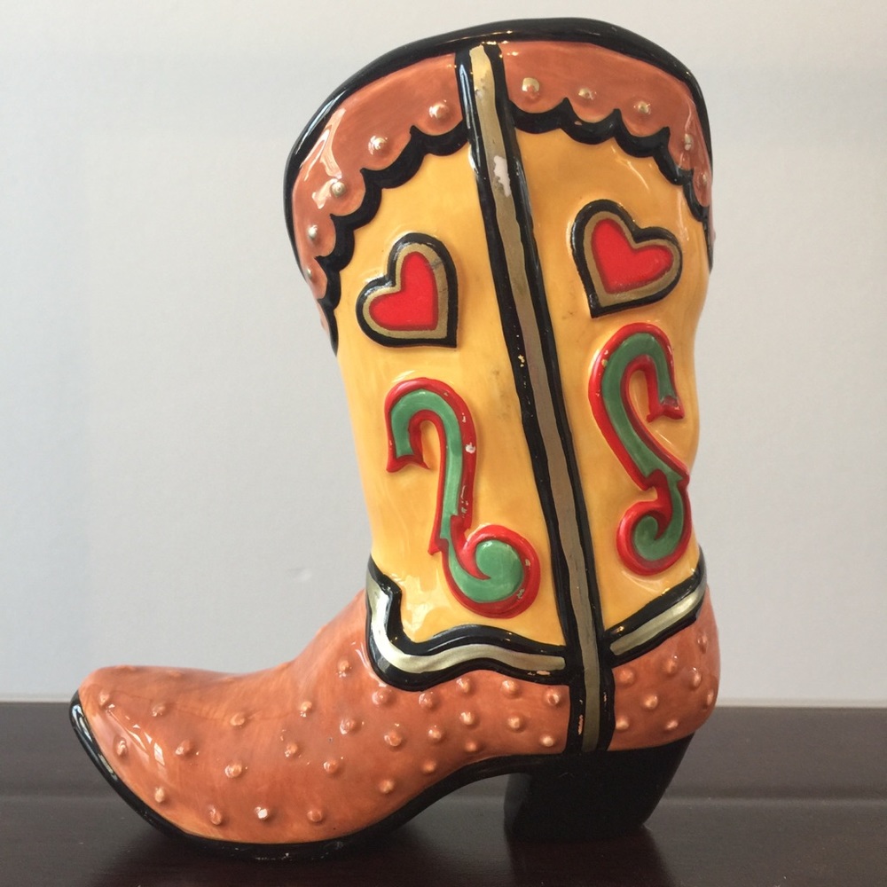 🍒🍒🍒 Cowboy boot salt shaker (only one) vintage